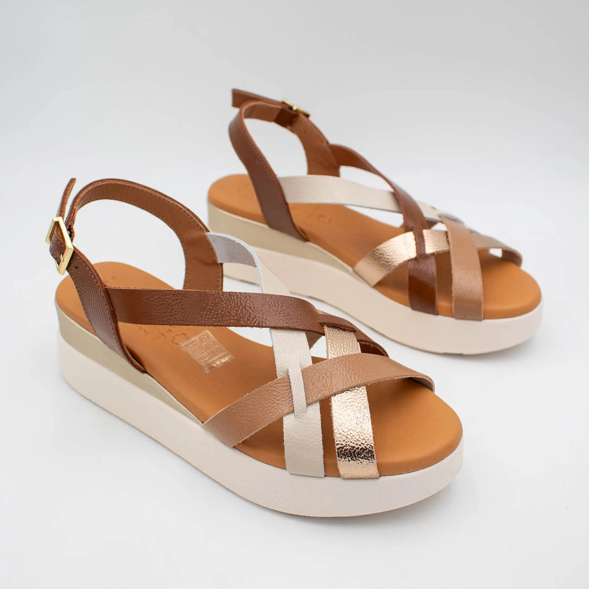 OH! My Sandals Tan Multi Sandal (Buckle Fastening) – 5960