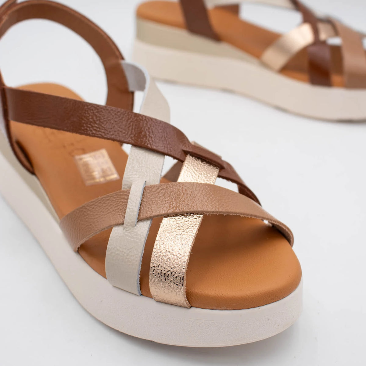 OH! My Sandals Tan Multi Sandal (Buckle Fastening) – 5960