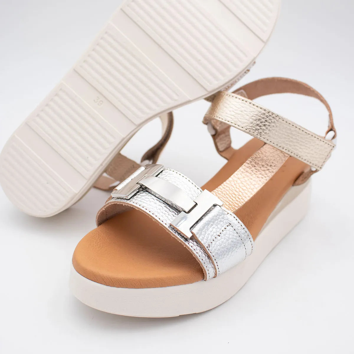 OH! My Sandals Silver Multi Sandal (Platform Sole) – 5961