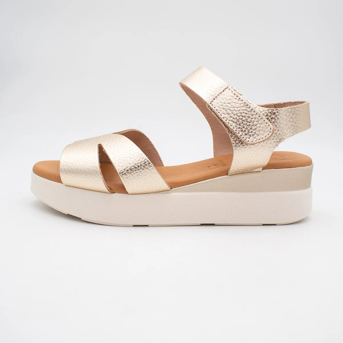 OH! My Sandals Champagne Sandals Platform Sole - Leavys Shoes