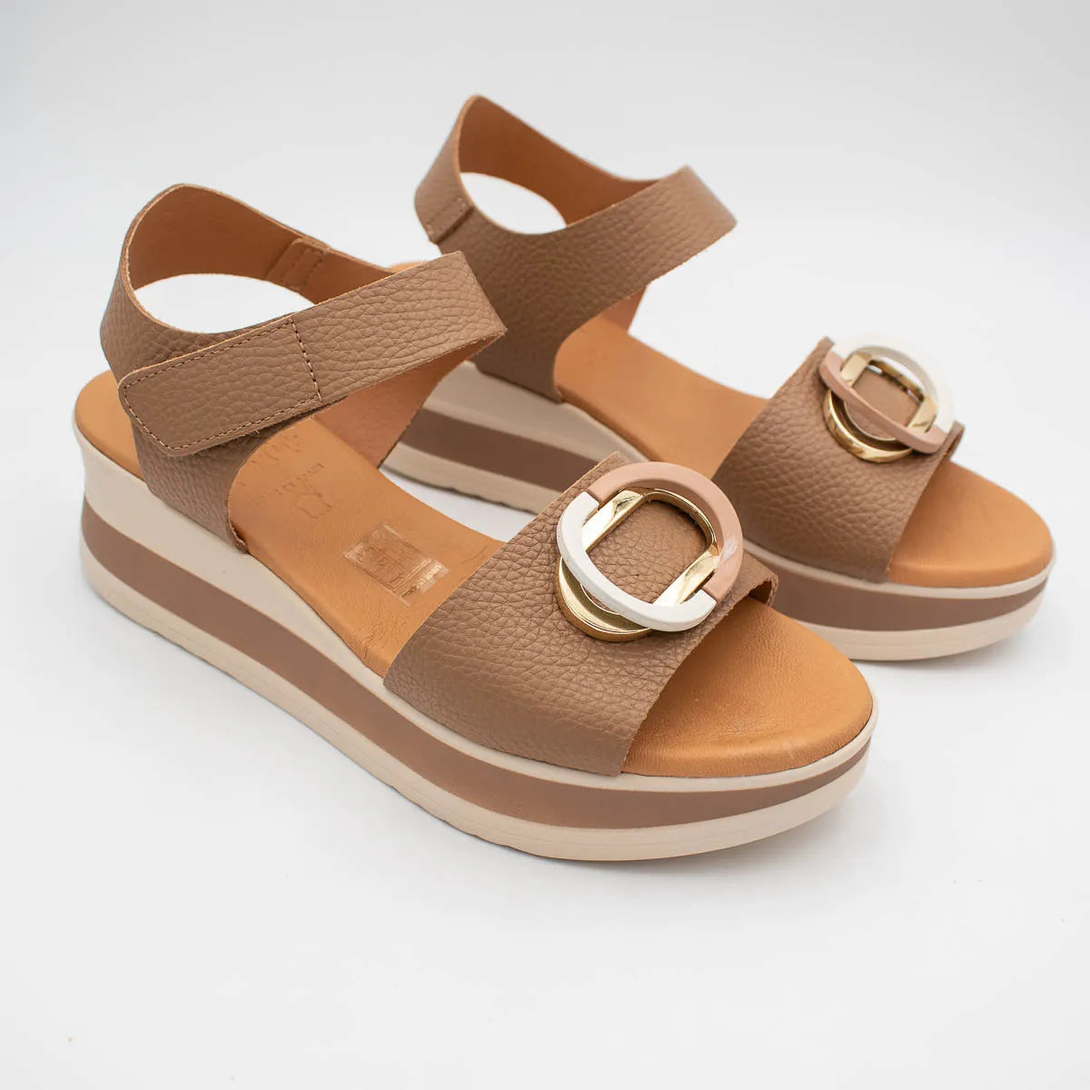 OH! My Sandals Taupe Sandal (Platform Sole) – 5974