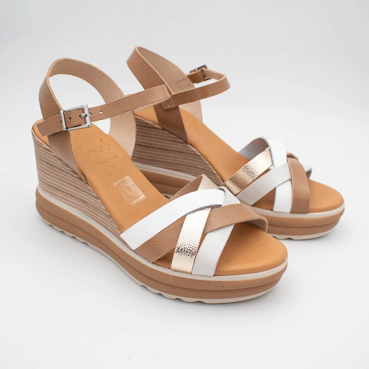 OH! My Sandals Taupe Multi Sandal (Buckle Fastening) – 6004