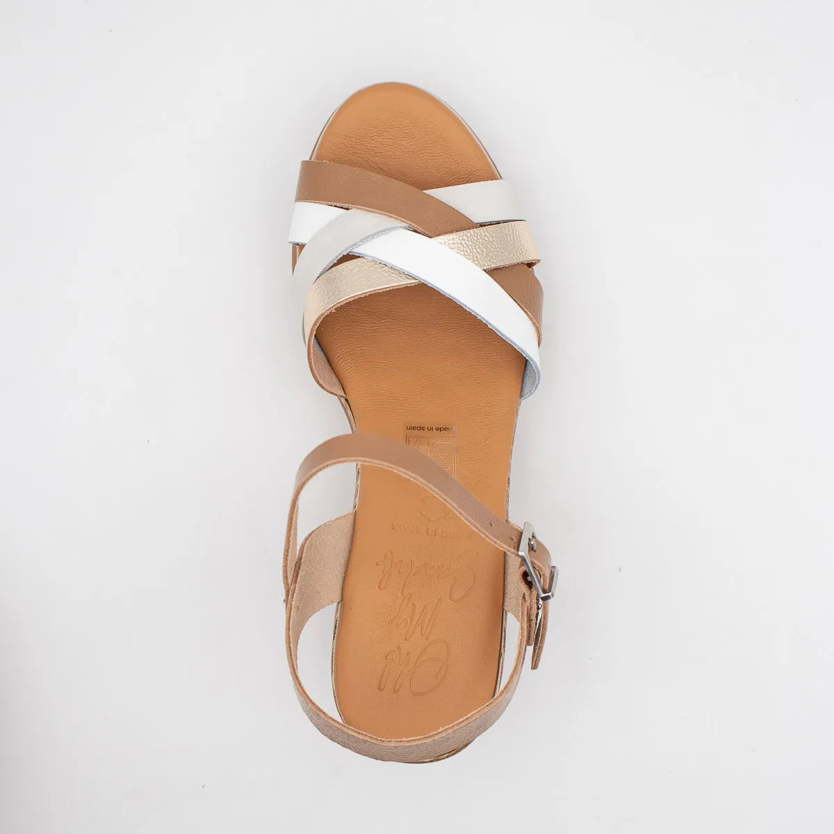 OH! My Sandals Taupe Multi Sandal (Buckle Fastening) – 6004