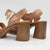Oh! My Sandals Taupe Patent Leather Platform Sandals