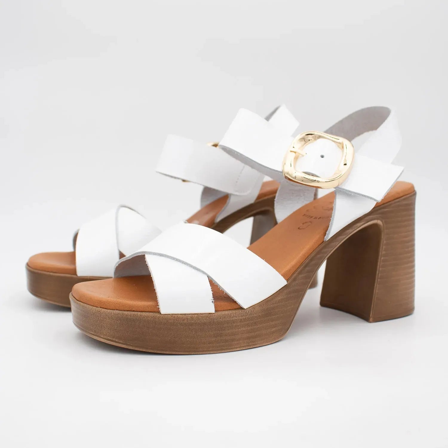 Oh! My Sandals White Platform Heel – Modern Elegance with Retro Roots