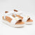 Oh! My Sandals White Platform Sandals with Buckle
