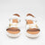 Oh! My Sandals White Platform Sandals with Buckle