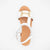Oh! My Sandals White Platform Sandals with Buckle