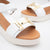 Oh! My Sandals White Platform Sandals with Buckle