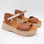 Oh! My Sandals Tan Leather Platform Sandals 5680