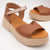 Oh! My Sandals Tan Leather Platform Sandals 5680