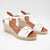 OH! MY SANDALS White Wedge Sandal – Elegant Lift with Cushioned Comfort