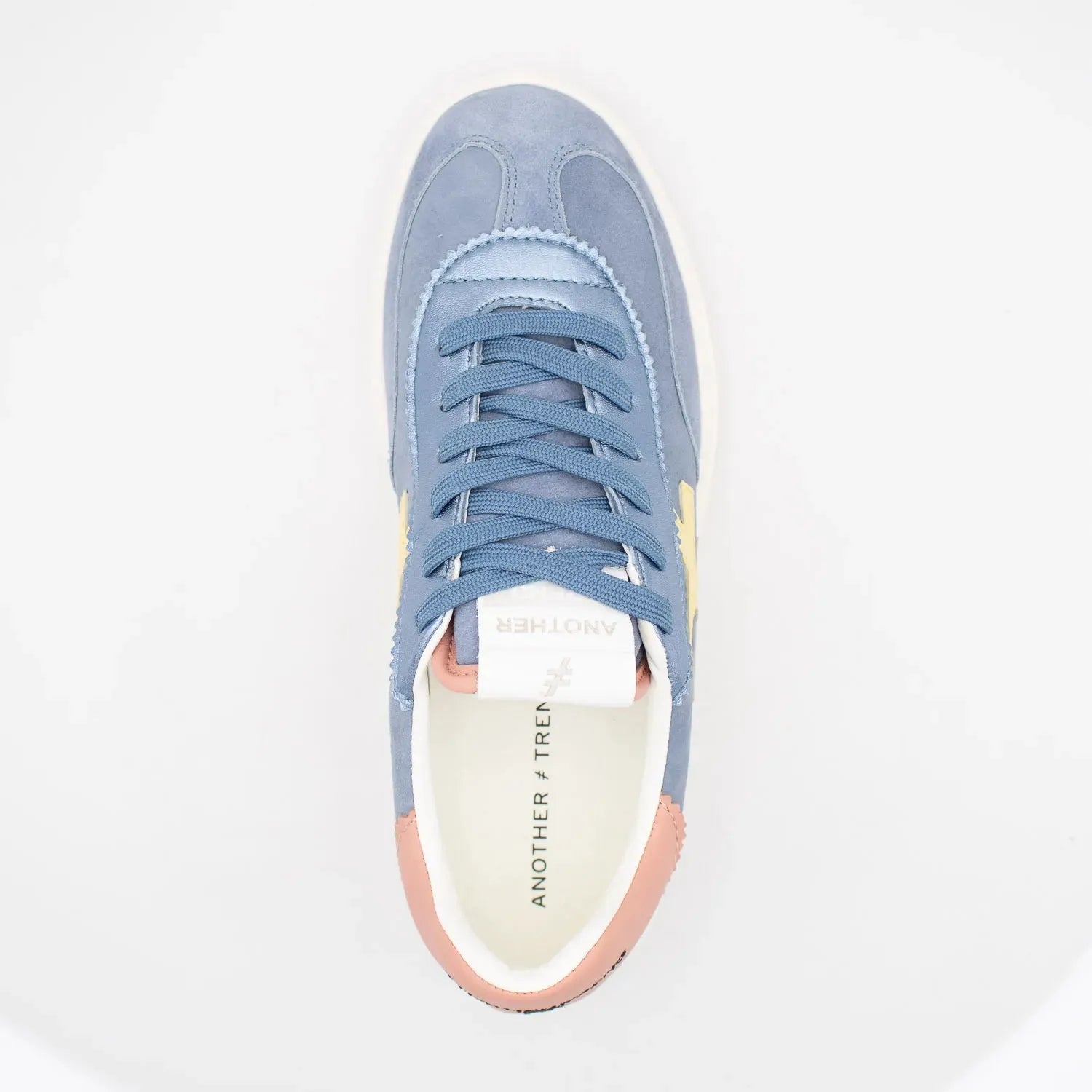 Another Trend Blue Leather Platform Trainers