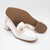 Pitillos glacial pink loafers with gold chain detail
