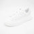 Sleek Chunky White Trainer with Silver Detailing by Meline - Leavys Shoes