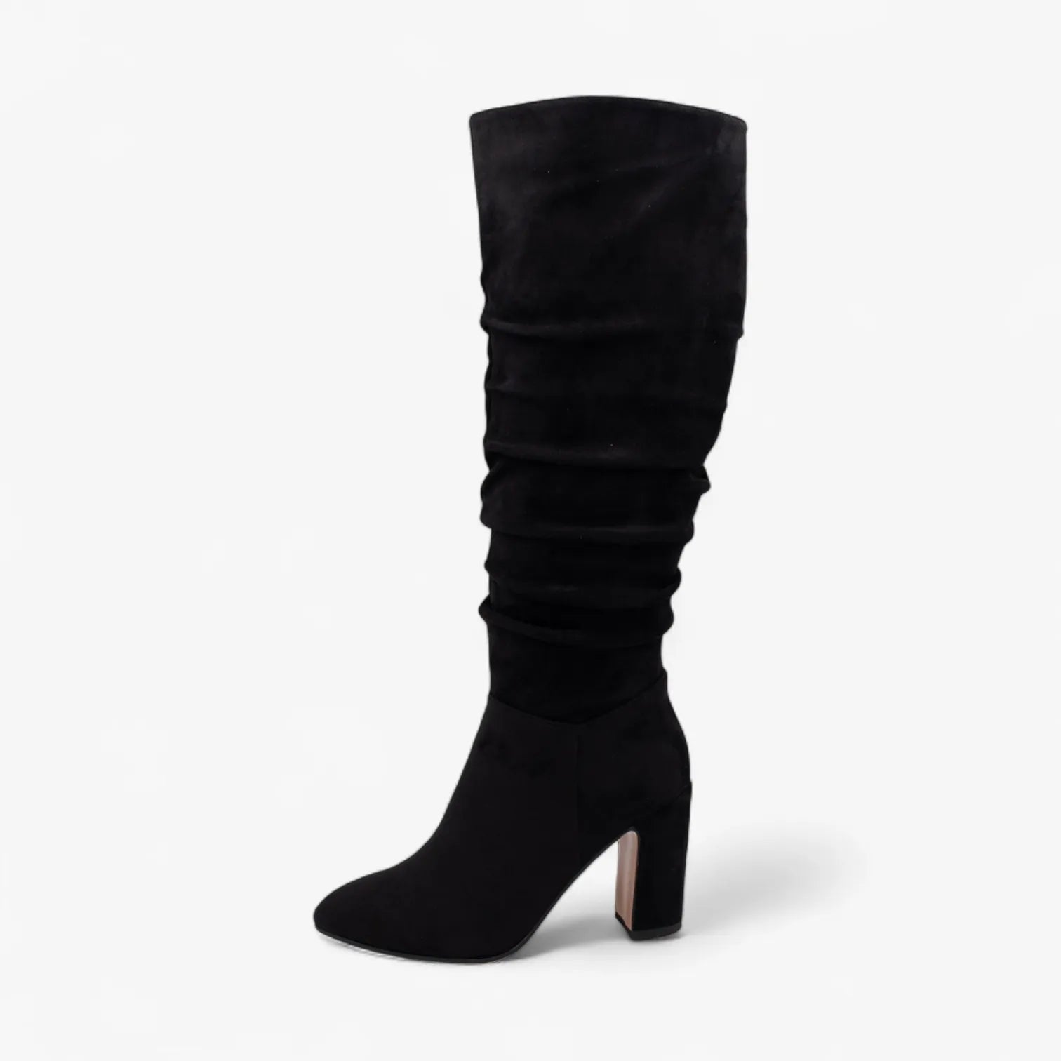 Redz D5491 Knee-High Slouch Boots – Black - Leavys Shoes