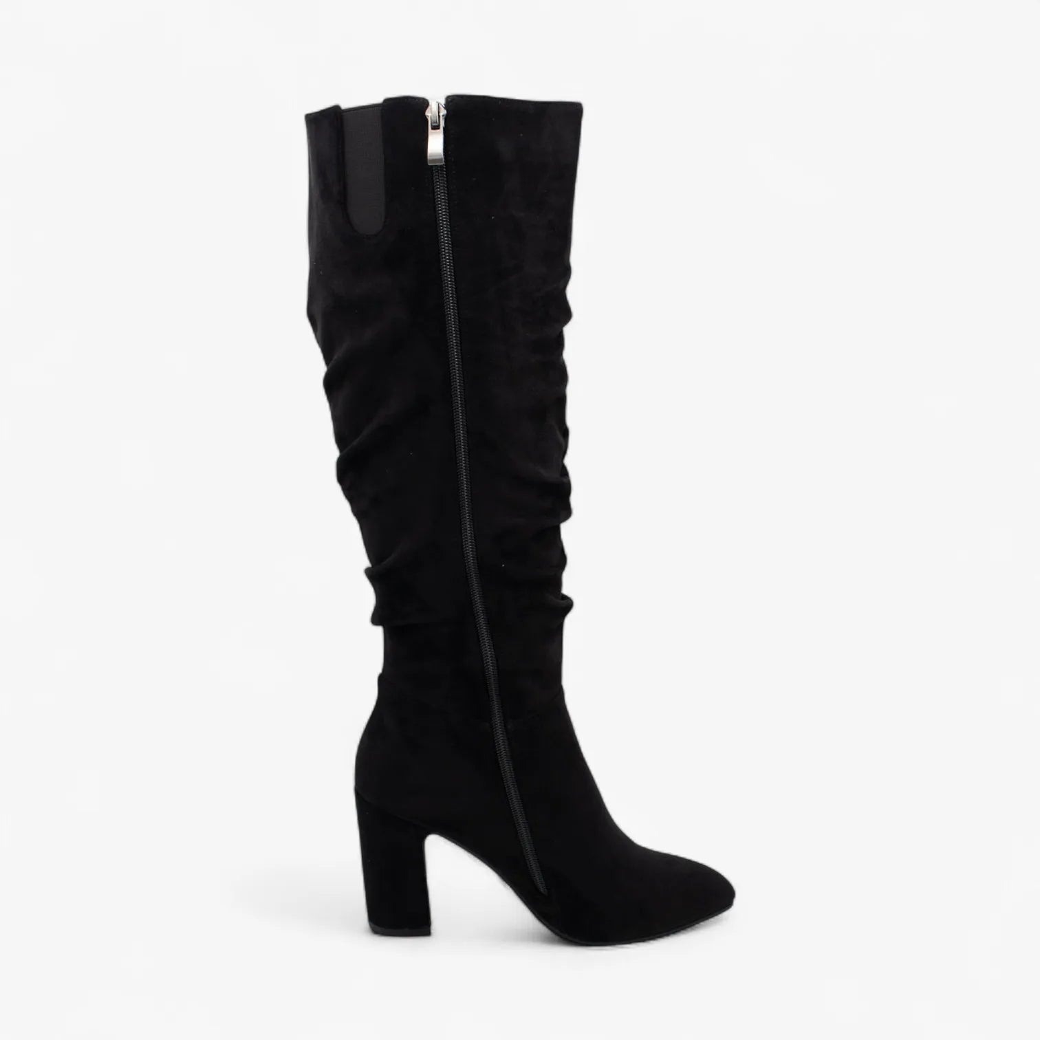 Redz D5491 Knee-High Slouch Boots – Black - Leavys Shoes