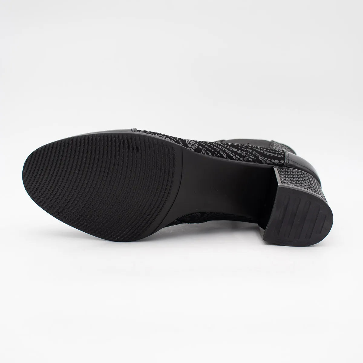 Redz F5384 Block Heel Ankle Boots – Black - Leavys Shoes