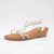 Redz White Embellished Wedge Sandals VIDA