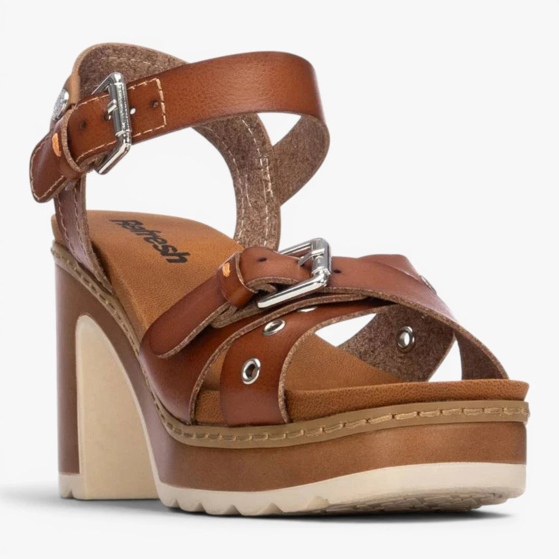Refresh Camel Sandal (Block Heel) – 175290