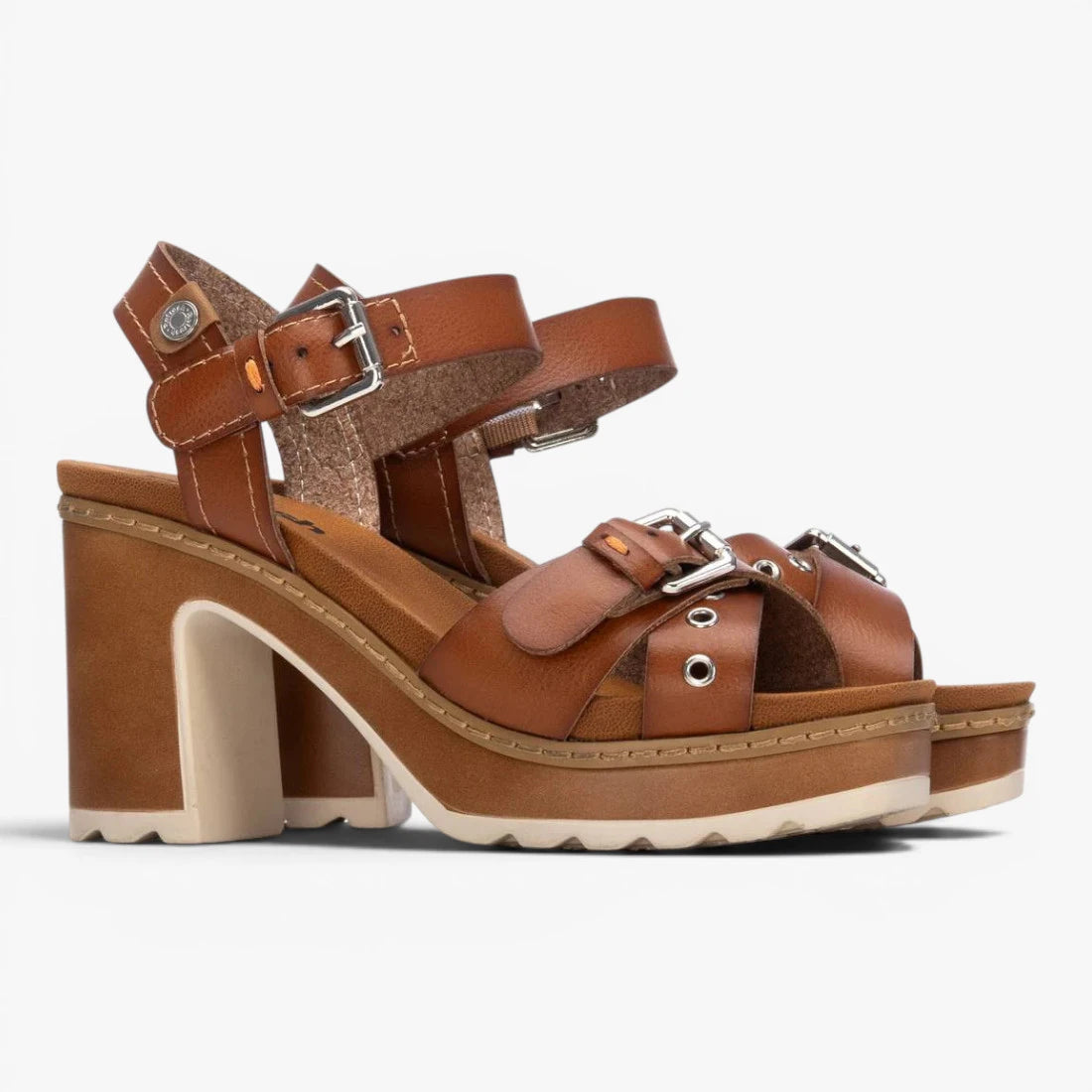 Refresh Camel Sandal (Block Heel) – 175290