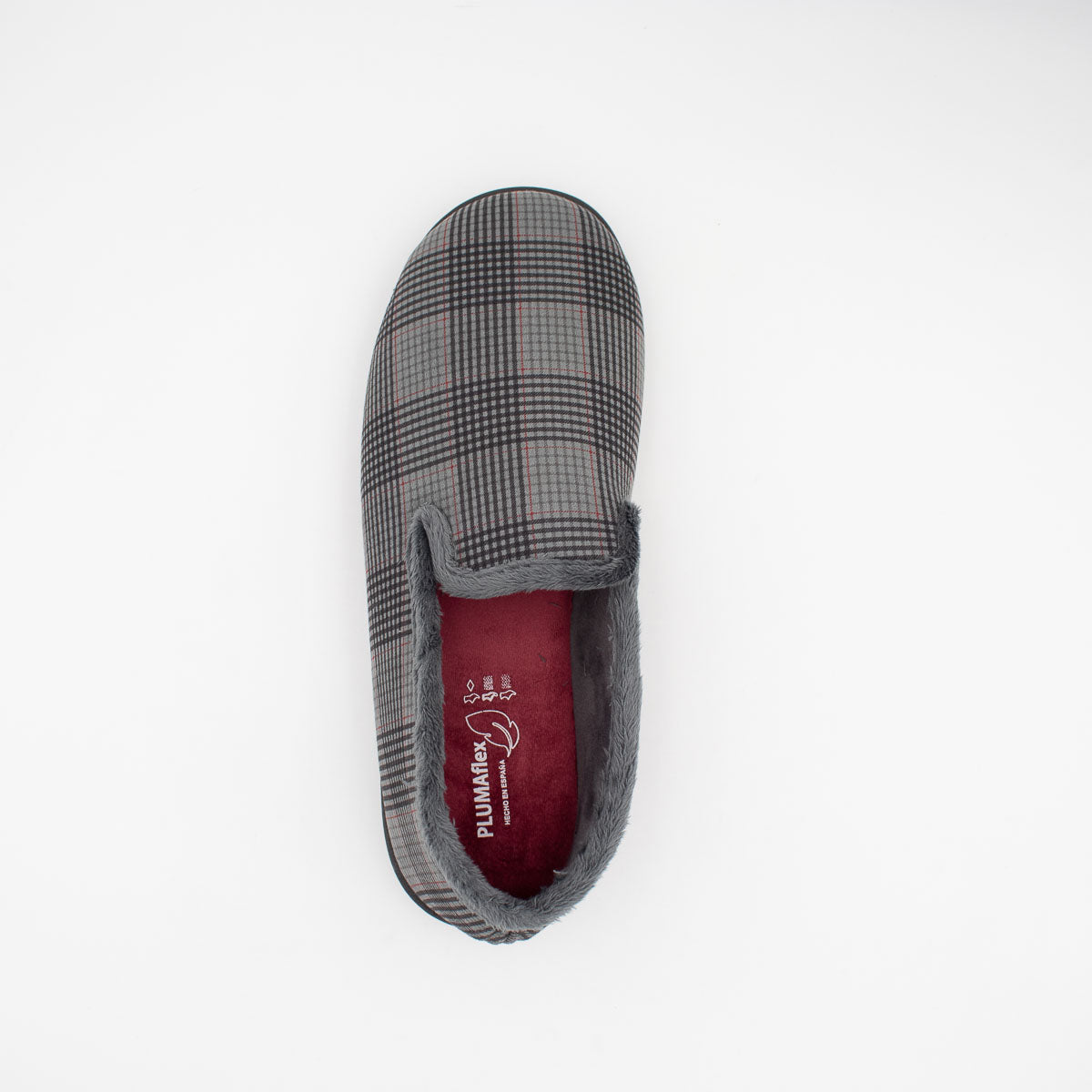 ROAL Plumaflex Men’s Gris Slippers – Removable Eucalyptus Insole