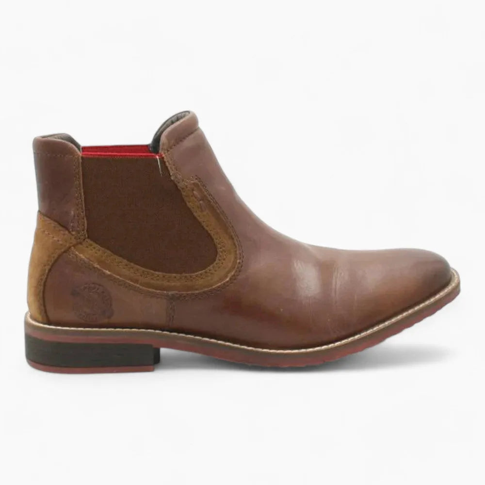 Dubarry Santos Men&#39;s Tan Chelsea Boots – Wide Fit, Leather, Square Toe - Leavys Shoes