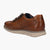 Bugatti Cognac Leather Sneakers with Zip and Perforated Detail