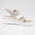 Redz Beige & Gold Wedge Sandal – Sporty Chic with Elegant Touch - Leavys Shoes