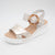 Redz Beige & Gold Wedge Sandal – Sporty Chic with Elegant Touch