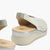 Pitillos Silver Leather Slingback Court Shoe with Wedge - Leavys Shoes