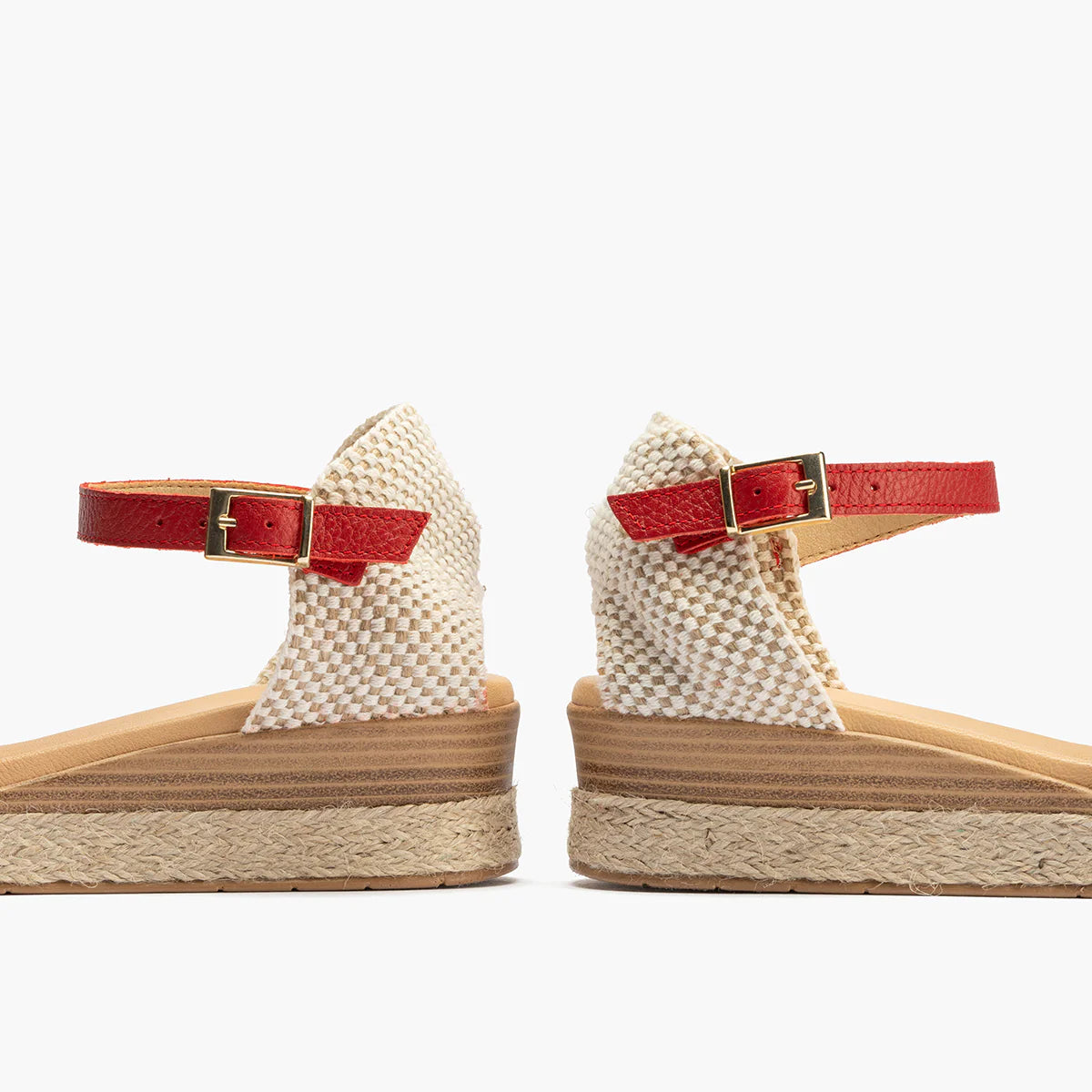 Red Leather Espadrille Sandal – Pitillos 10580 Rojo - Leavys Shoes
