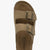Lotus Natural Suede Mule Sandals with Buckle Fastening