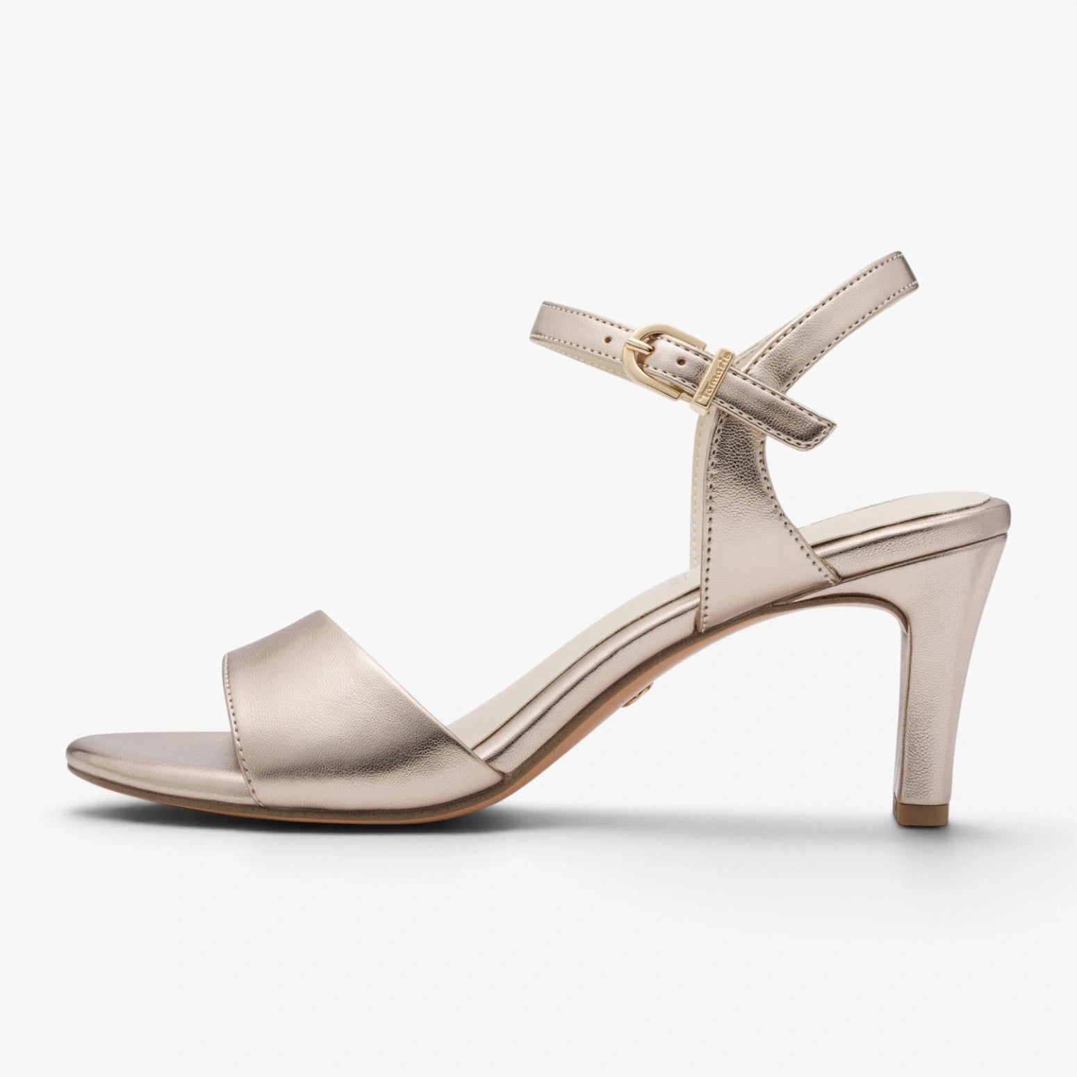 Tamaris Light Gold Vegan Heeled Sandal 1-28008-42-933