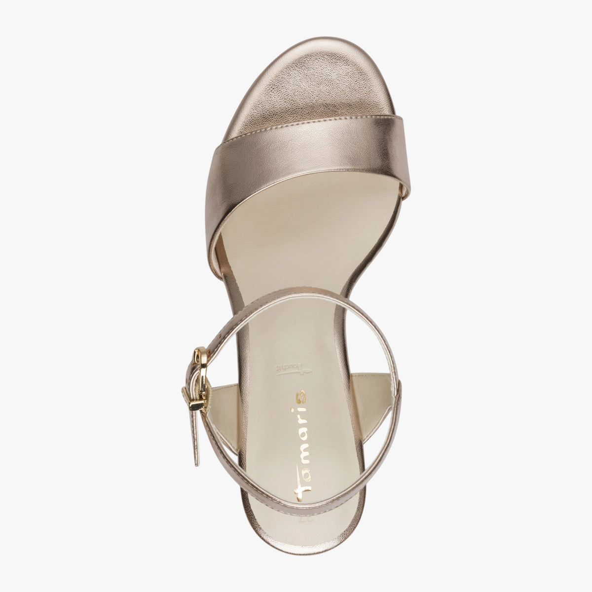 Tamaris Light Gold Vegan Heeled Sandal 1-28008-42-933