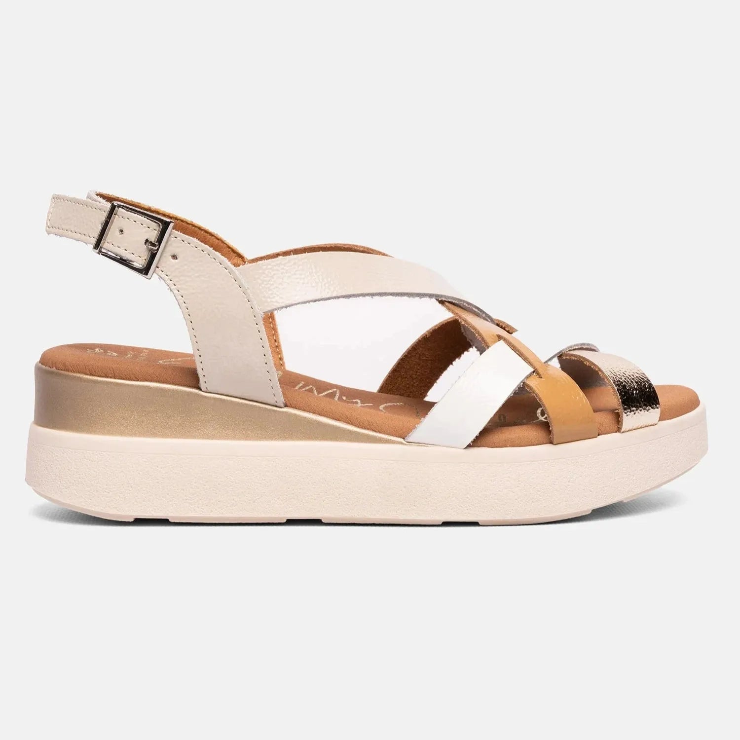 Multi-Tone Leather Sandal – OH! MY SANDALS Stylish Wedge Sandals