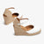 Unisa Ivory Espadrille Wedge with Buckled Strap