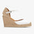 Unisa Ivory Espadrille Wedge with Buckled Strap