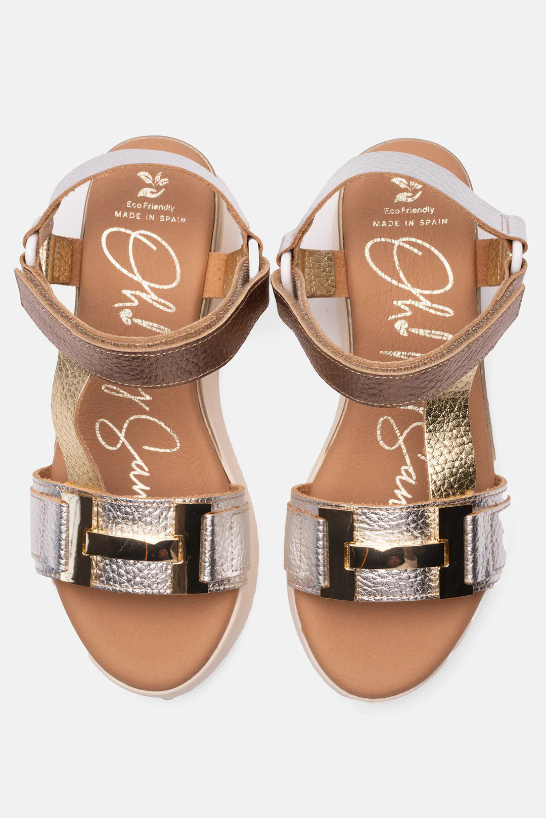 Oh! My Sandals Vania Metallic Leather Sandals