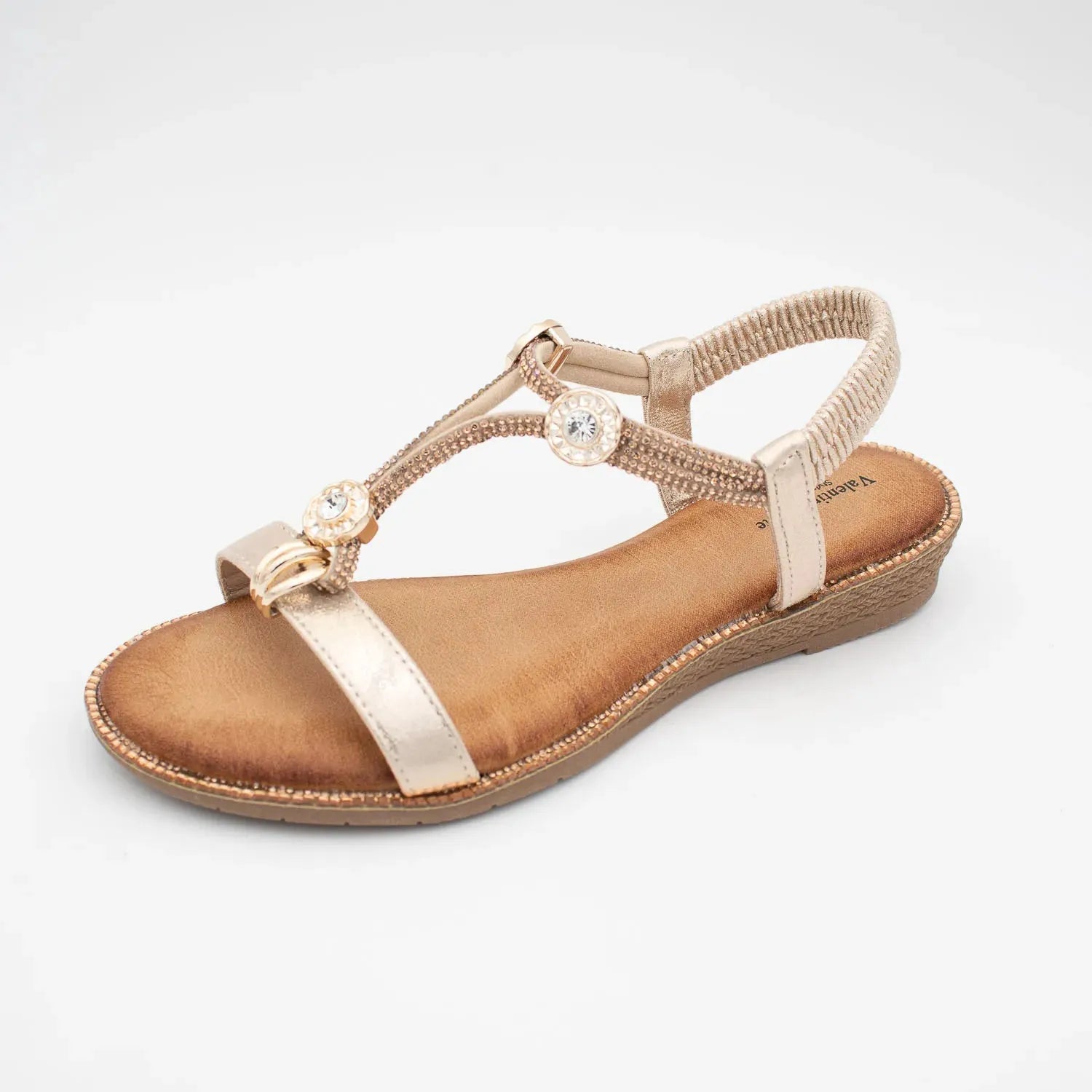 Valentino Conte Gold Sandal – Summer Sparkle in a Golden Finish