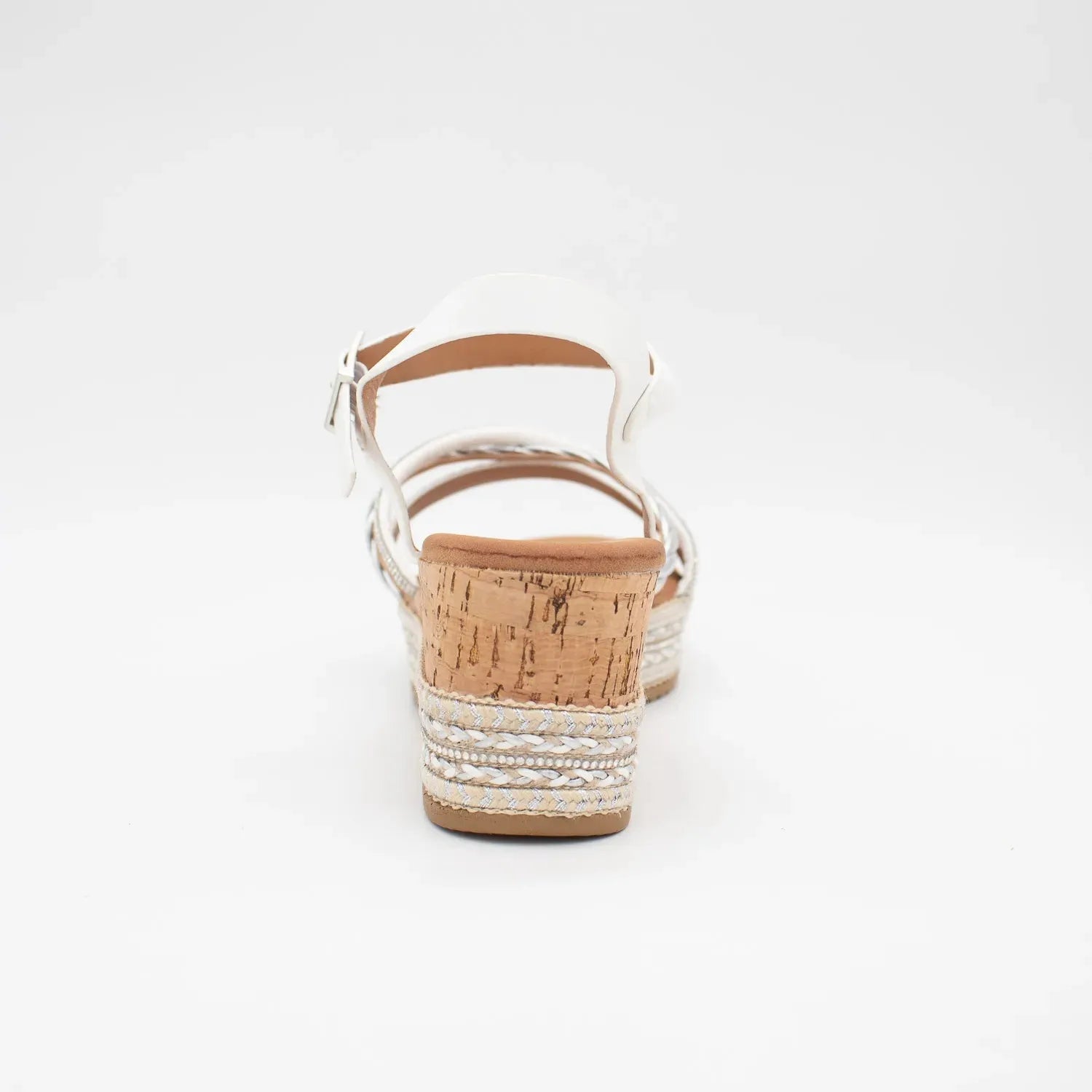 Valentino Conte Summer Wedge Sandal – White Reptile & Sparkle