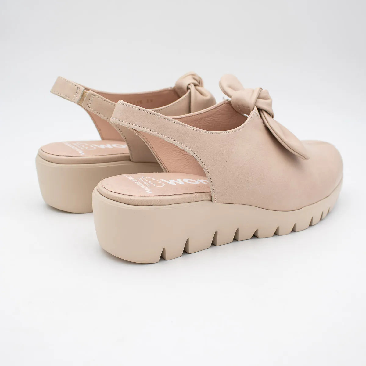Wonders Beige Shoe (Wedge Heel) - C-33315