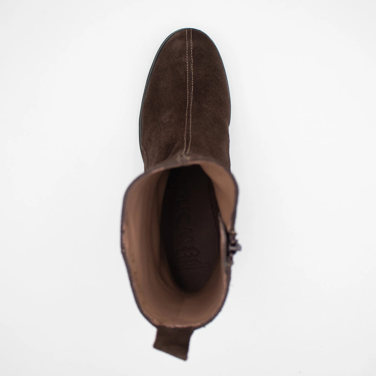 Wonders Dark Brown Suede Wedge Ankle Boots
