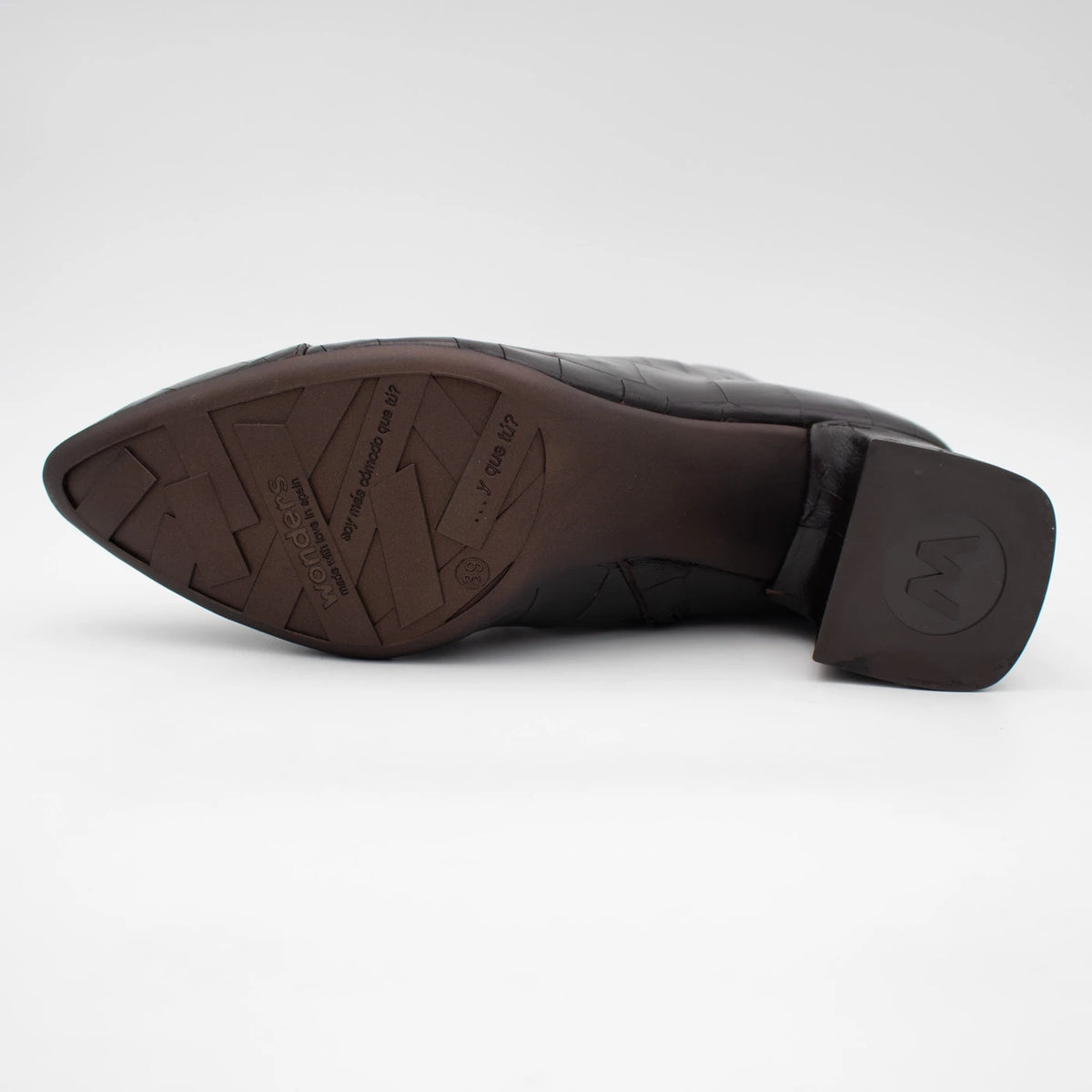 Wonders Eliot Dark Brown Croc Leather Ankle Boots