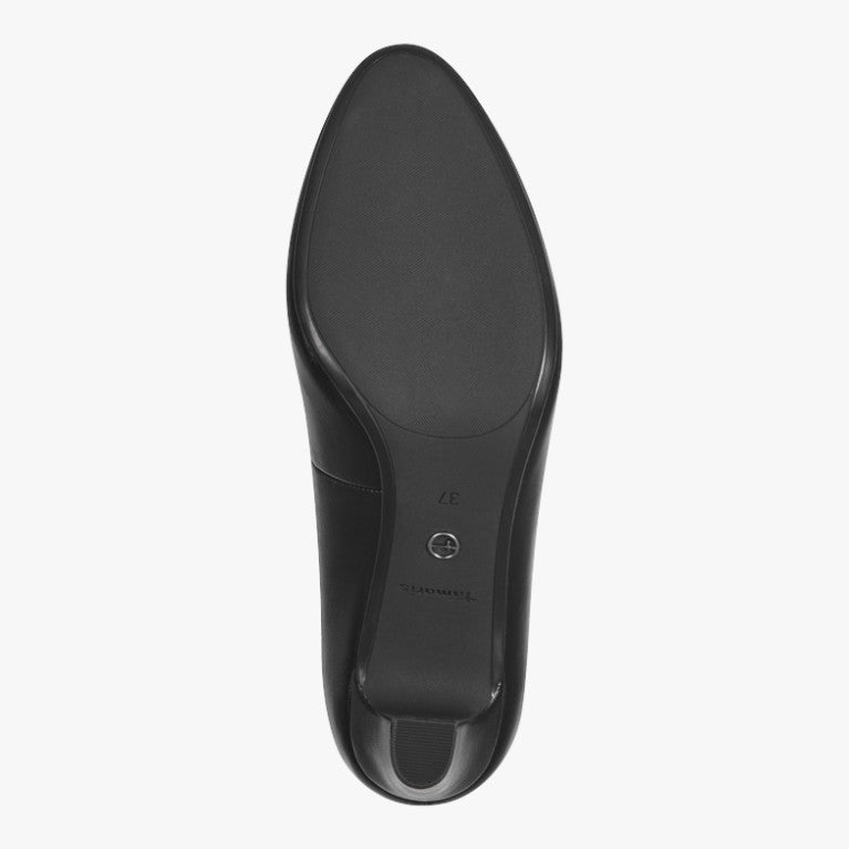 Tamaris Black Matt Court Shoes 1-22419-41-020