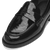 Closeup of the rounded toe of the loafer