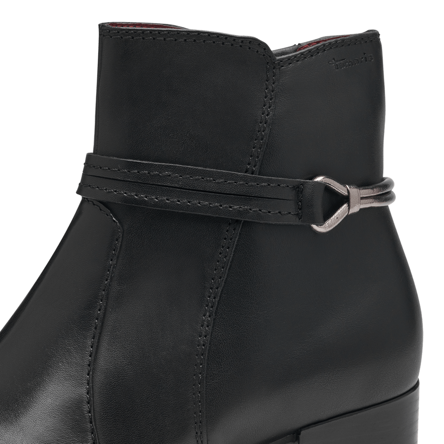Close-up view of the strap detail on the Tamaris boot.