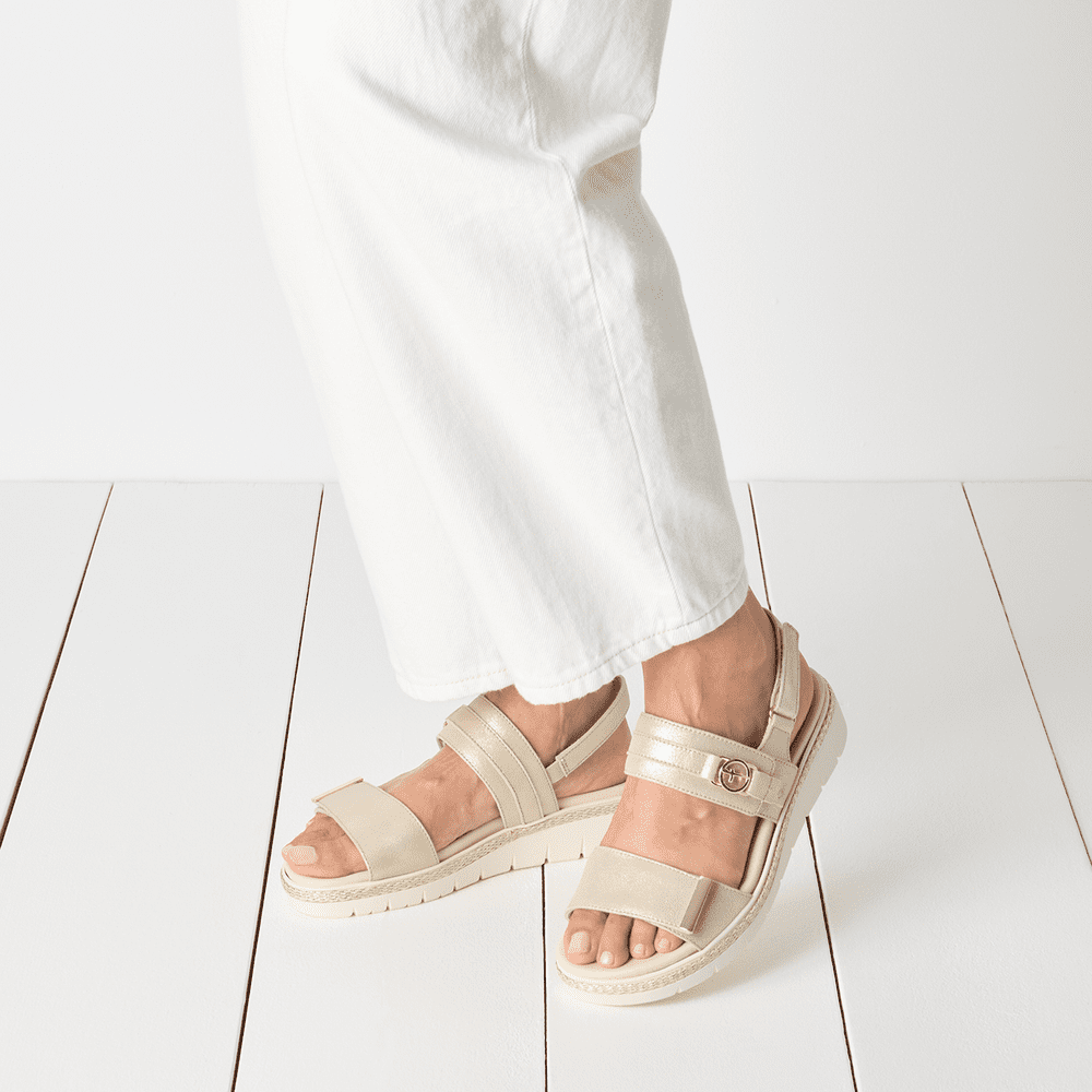 Tamaris Champagne Comfort-Lining Sandal