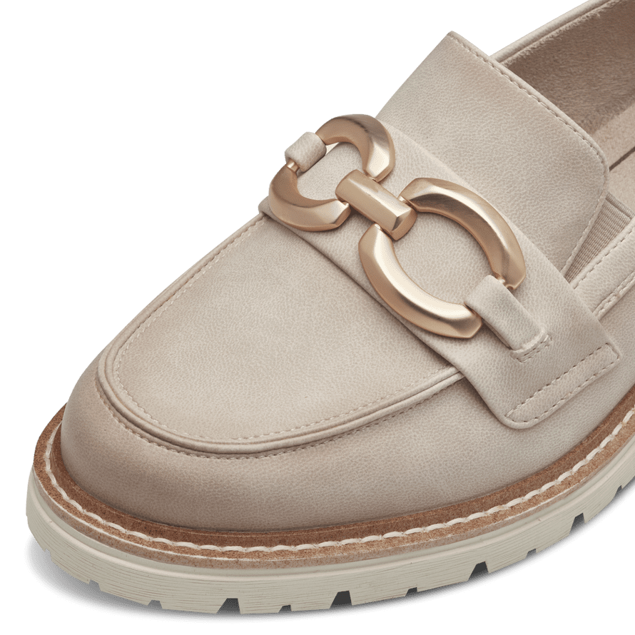 Jana Vegan Beige Loafers: Comfort & Style