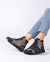 Wonders ENGLAND Brown and Pewter Ankle Boots with Animal Print and WondersFly™ Technology - Leavys Shoes